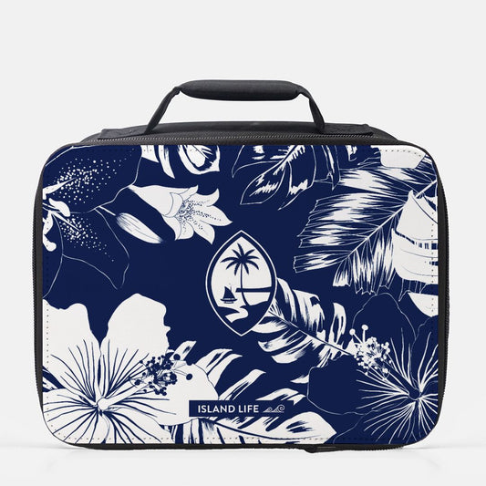 Guam Blue Floral Insulated Lunch Box