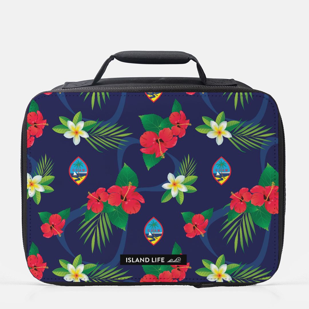 Guam Flag Flowers insulated Lunch Box