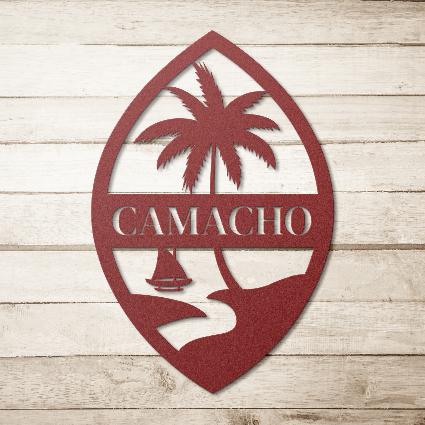 Personalized Guam Seal Metal Wall Decor Sign