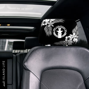 CNMI Tropical Hibiscus Custom Car Headrest Cover (Set of 2) - Ready to Ship