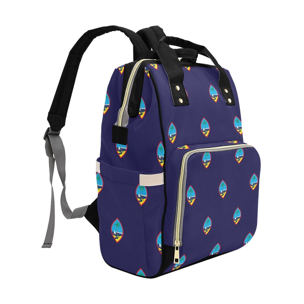 Guam Flag Multi-Function Baby Diaper Backpack Bag