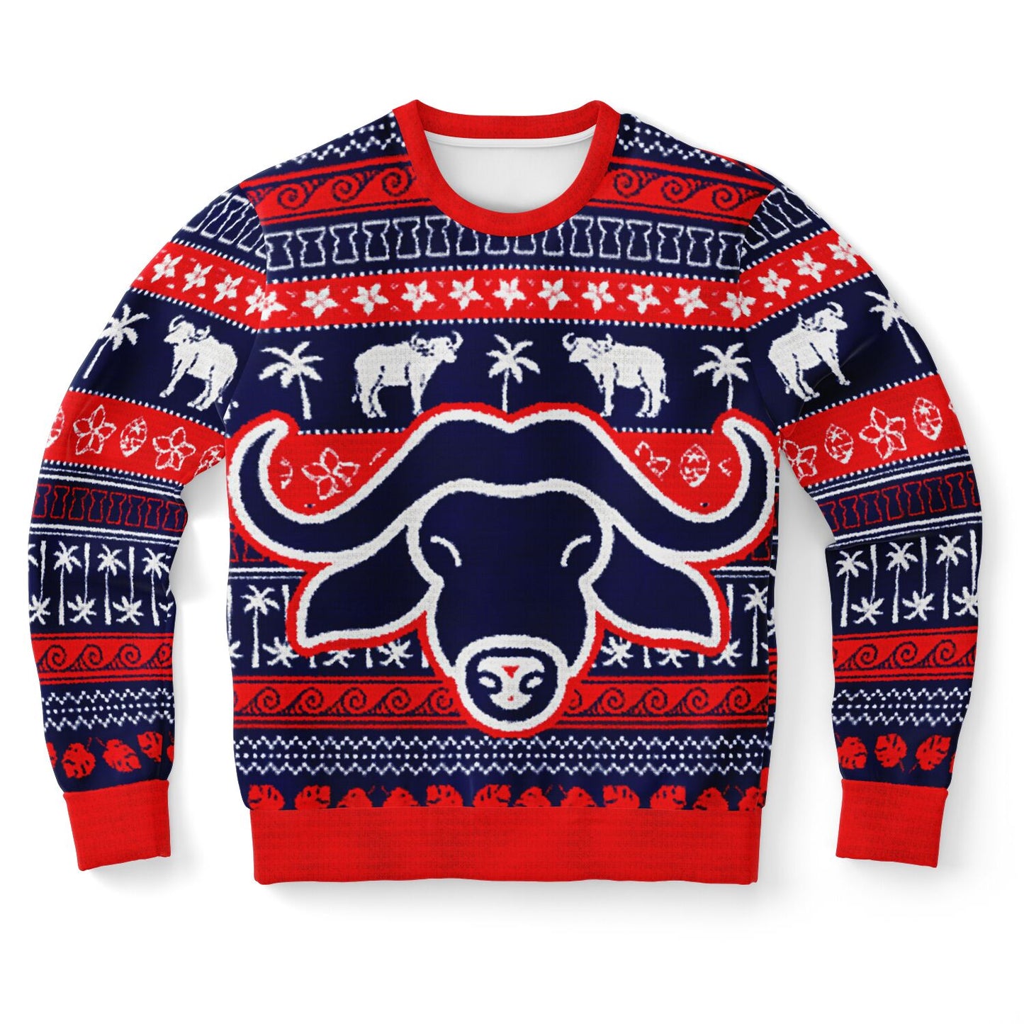 Guam Carabao Christmas Faux Sweater Sweatshirt