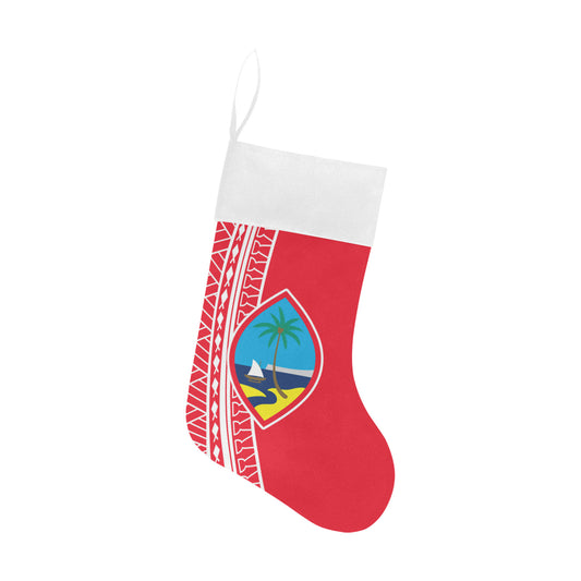 Guam Seal Tribal Red Christmas Stocking Christmas Stocking