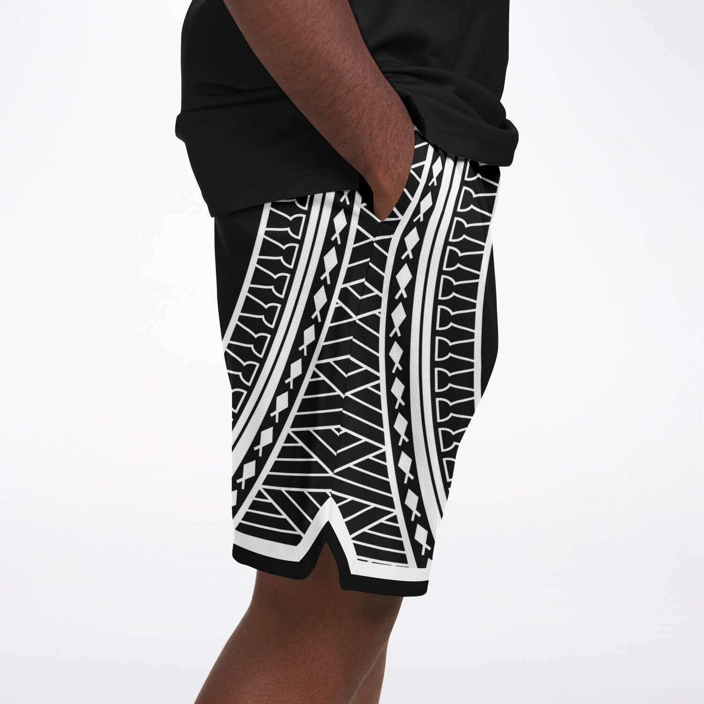 Guam Tribal Black Basketball Shorts