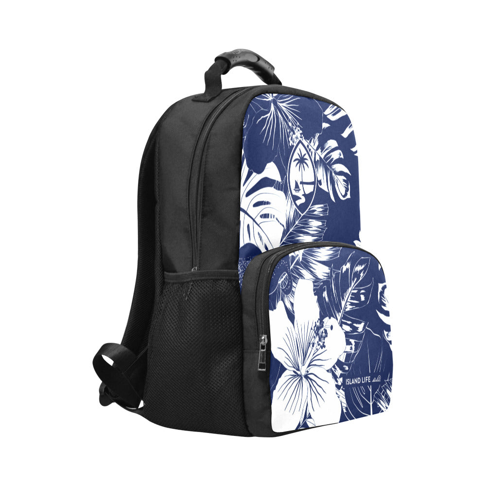Guam Blue Floral Unisex Backpack