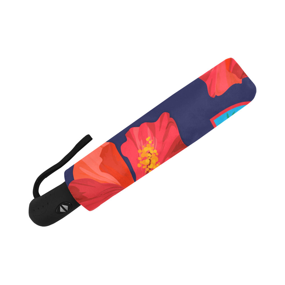 Guam Seal Hibiscus Paradise Anti-UV Auto Foldable Umbrella