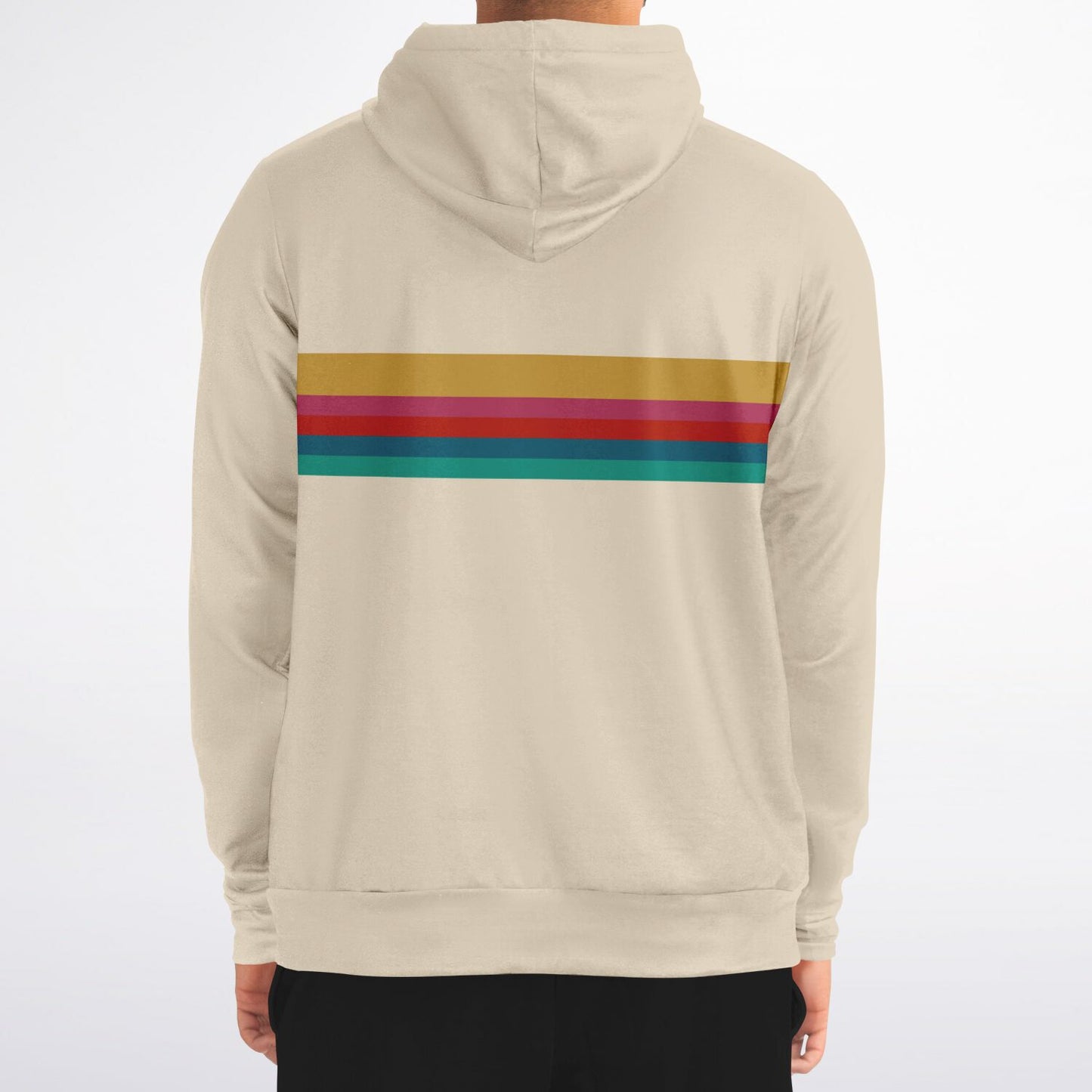 Hafa Adai Retro Rainbow Guam CNMI Zip Hoodie Jacket