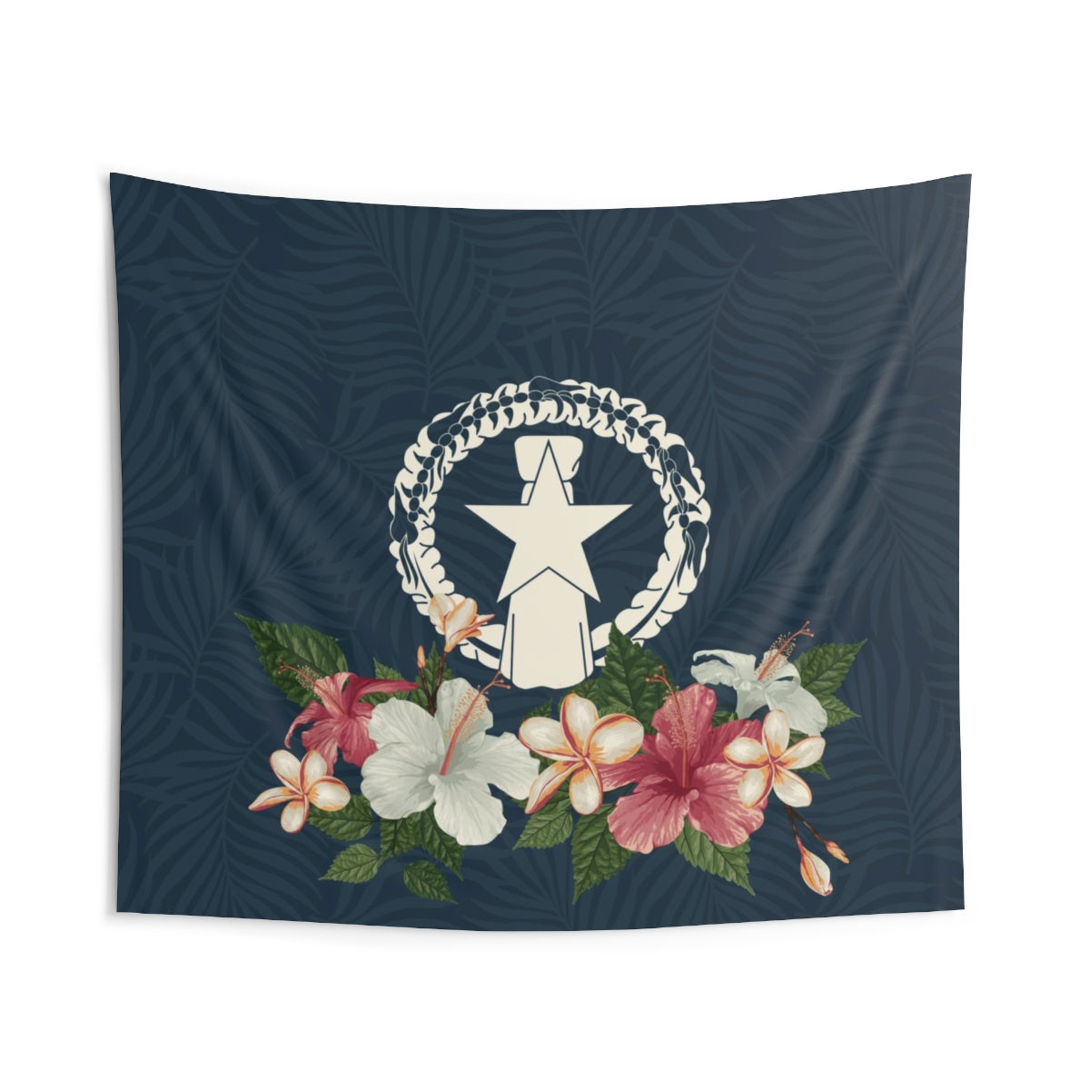 CNMI Vintage Hibiscus Indoor Wall Tapestry