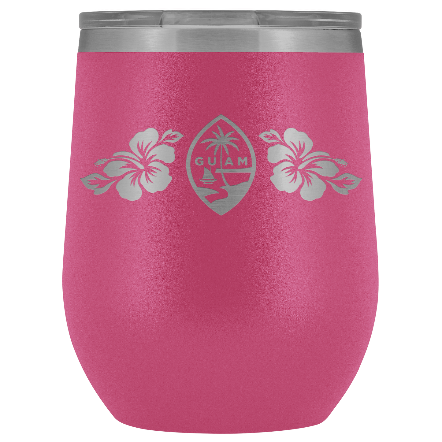 Guam Seal Hibiscus Wine Tumbler