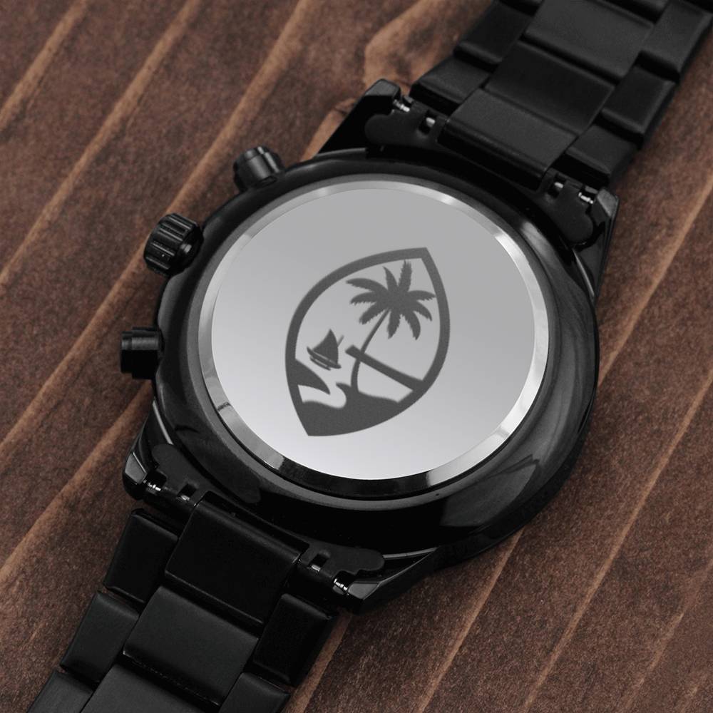 Guam Seal Black Chronograph Watch