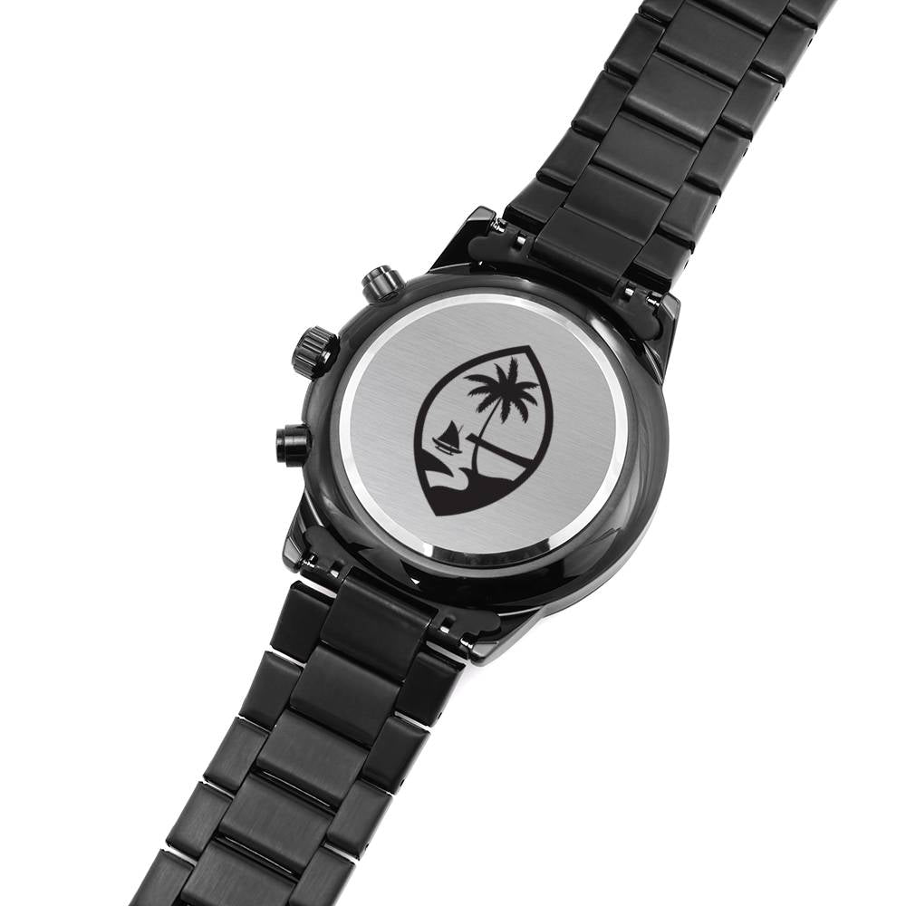 Guam Seal Black Chronograph Watch