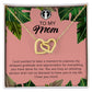 CNMI Saipan Mom Tropical Leaves Interlocking Hearts Necklace