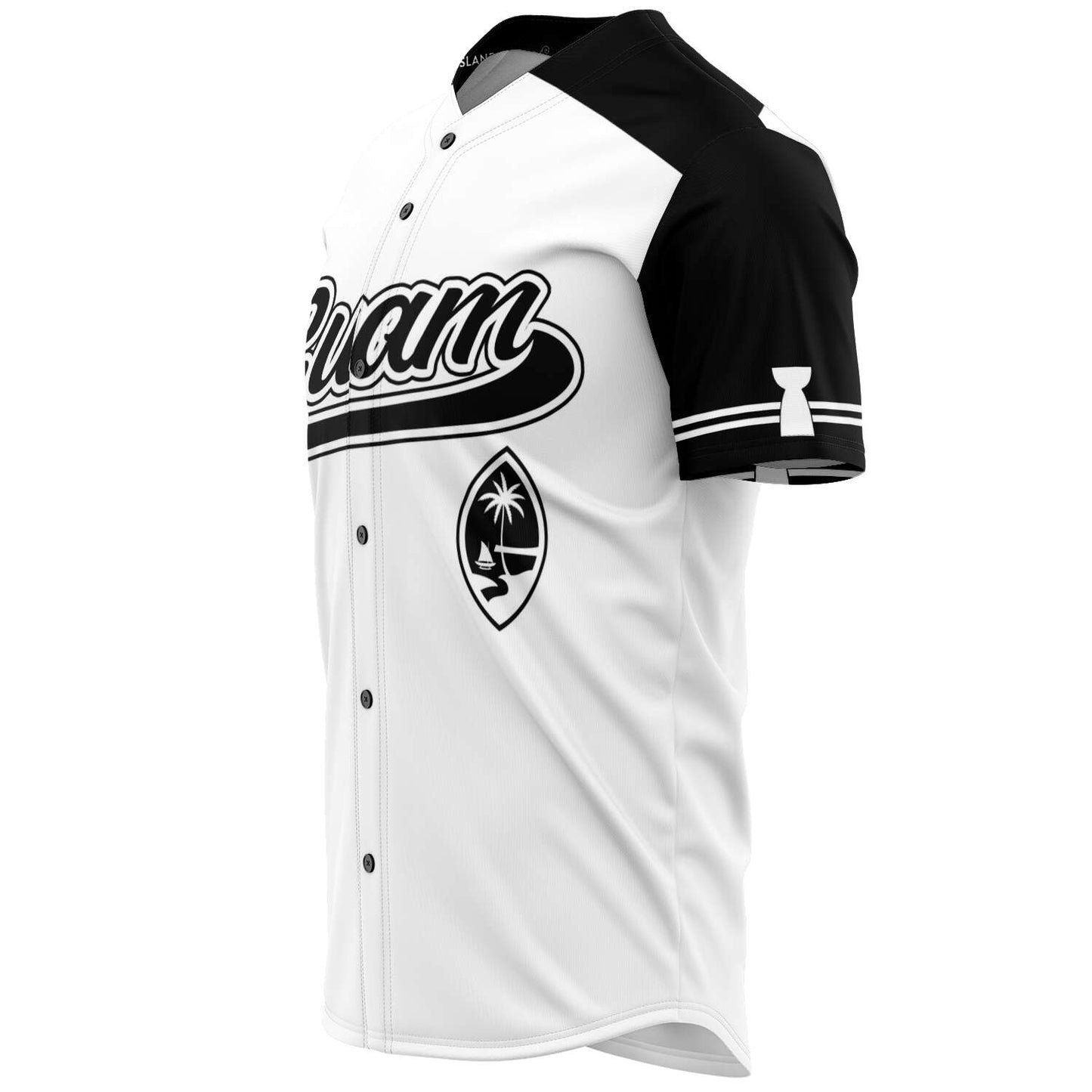 Guam Black and White Baseball Jersey