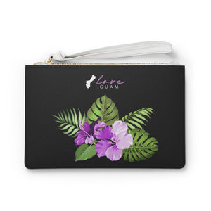 Love Guam Purple Clutch Bag