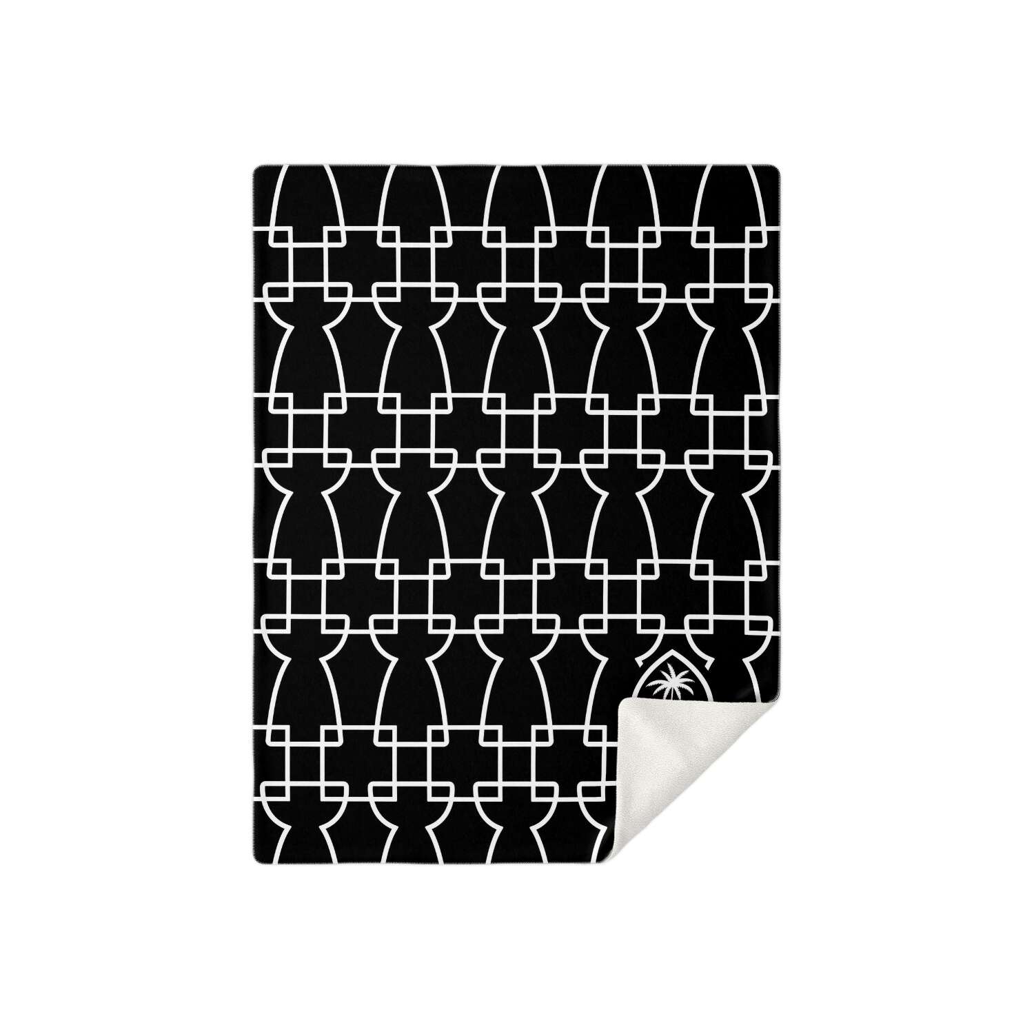 Geometric Latte Stone Guam Microfleece Blanket