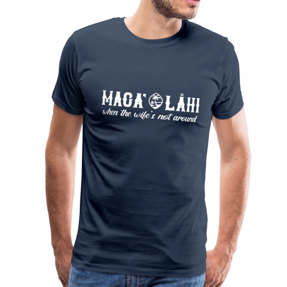 Maga' Lahi and Wife Guam Seal Men's Premium T-Shirt - navy