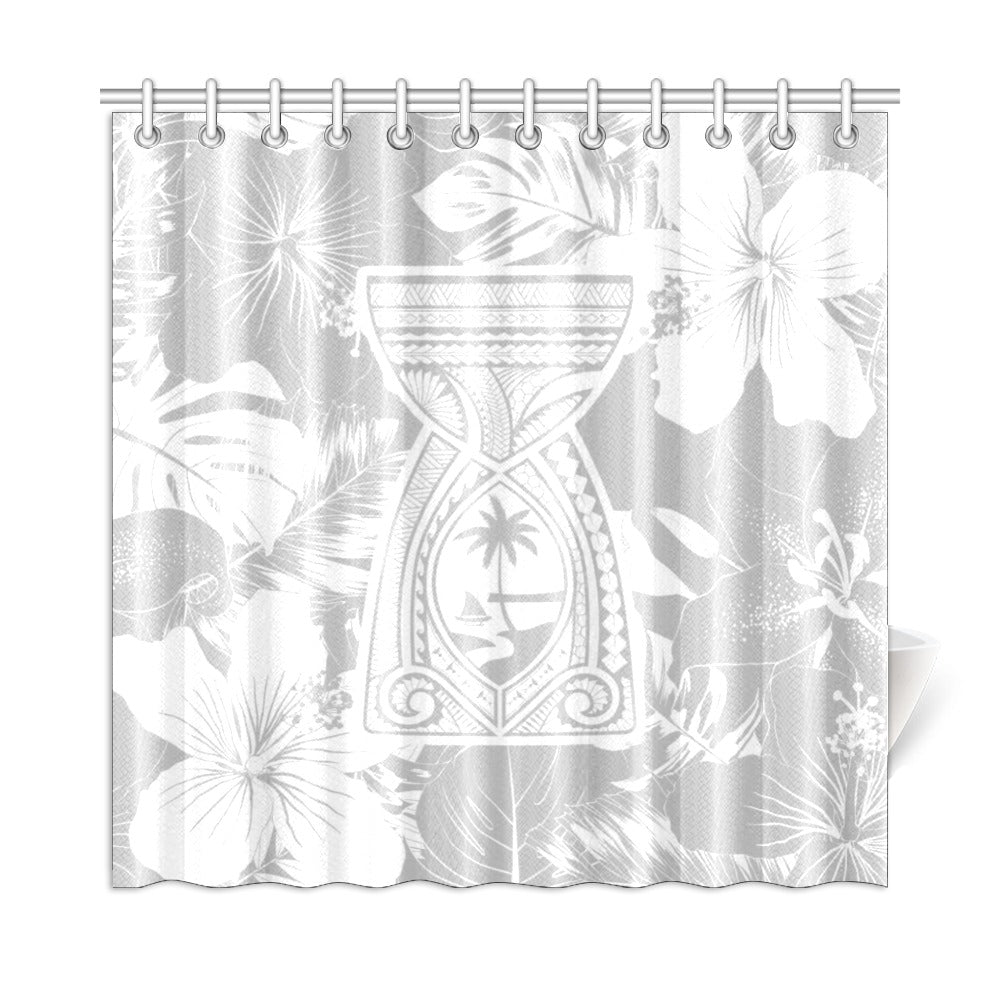 Guam Latte Stone Tribal Gray Shower Curtain 72"x72"