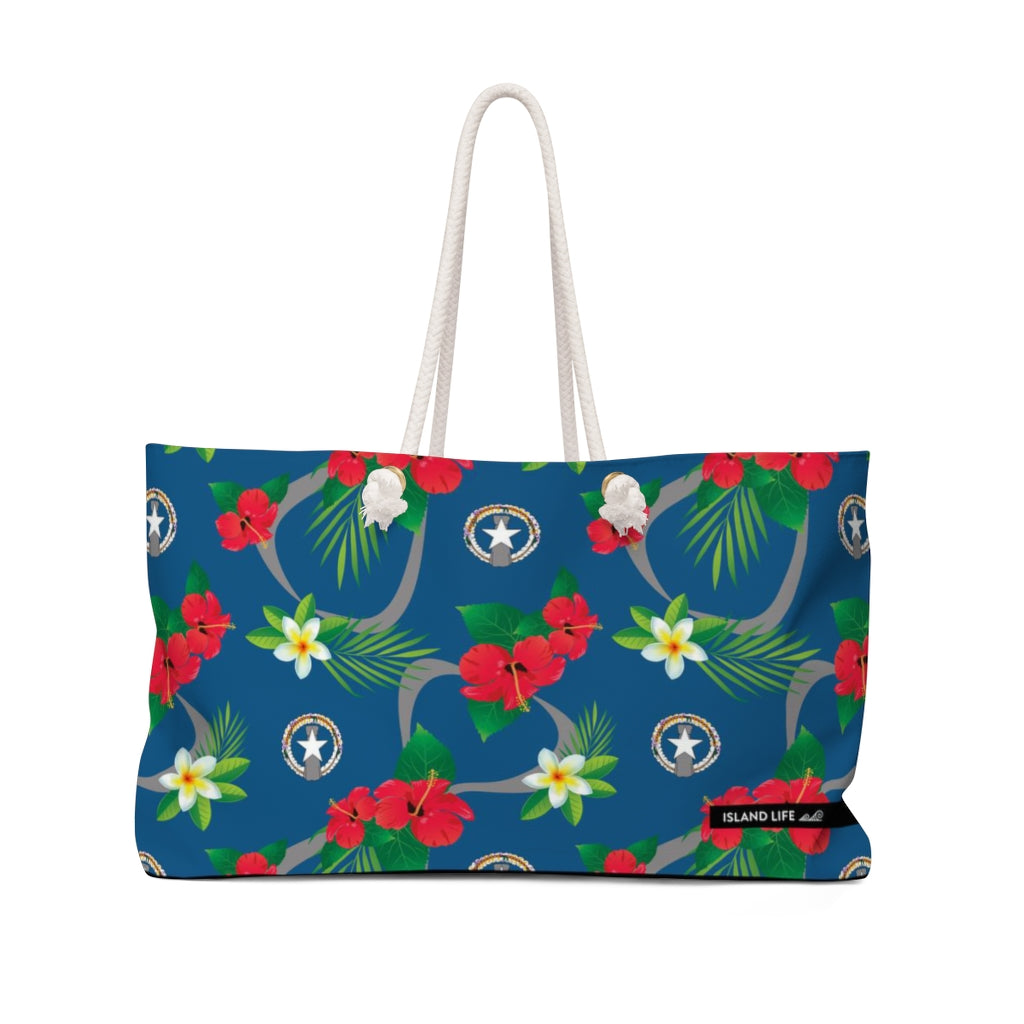 CNMI Flag Flowers Weekender Tote Bag