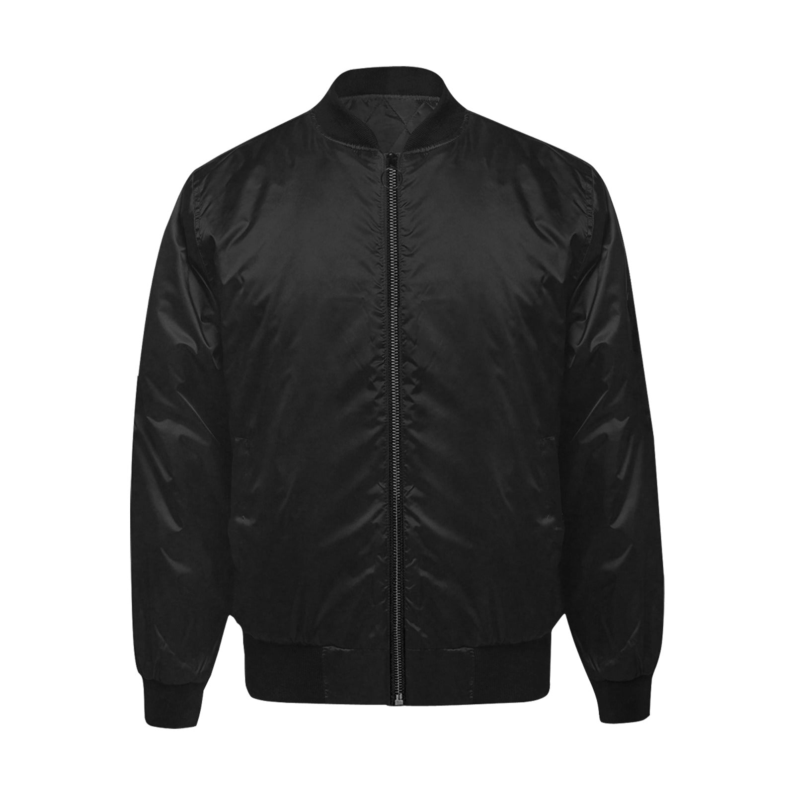 Guam Philippines Black Quilted Mens Bomber Jacket