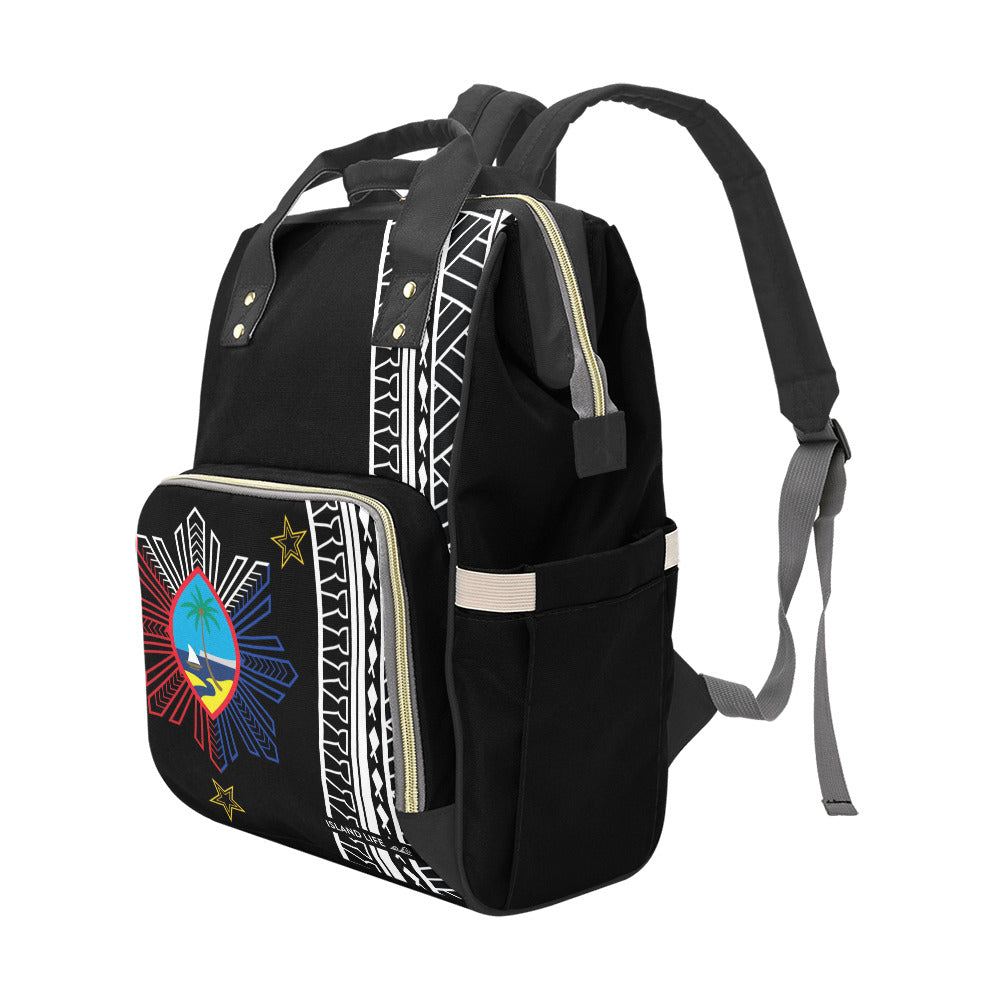 Guam Philippines Tribal Multi-Function Baby Diaper Backpack Bag