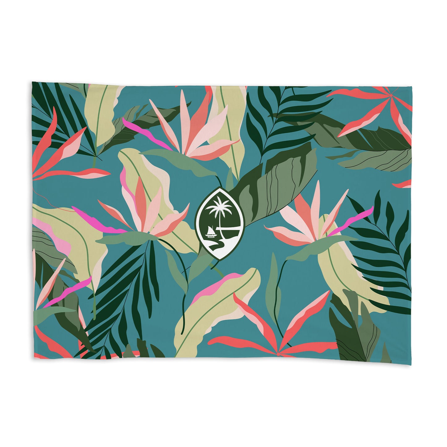 Guam Blue Birds of Paradise Baby Swaddle Blanket