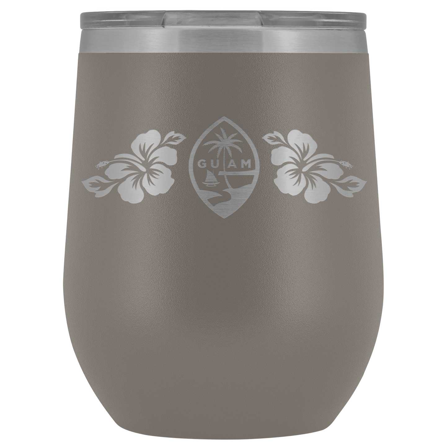 Guam Seal Hibiscus Wine Tumbler