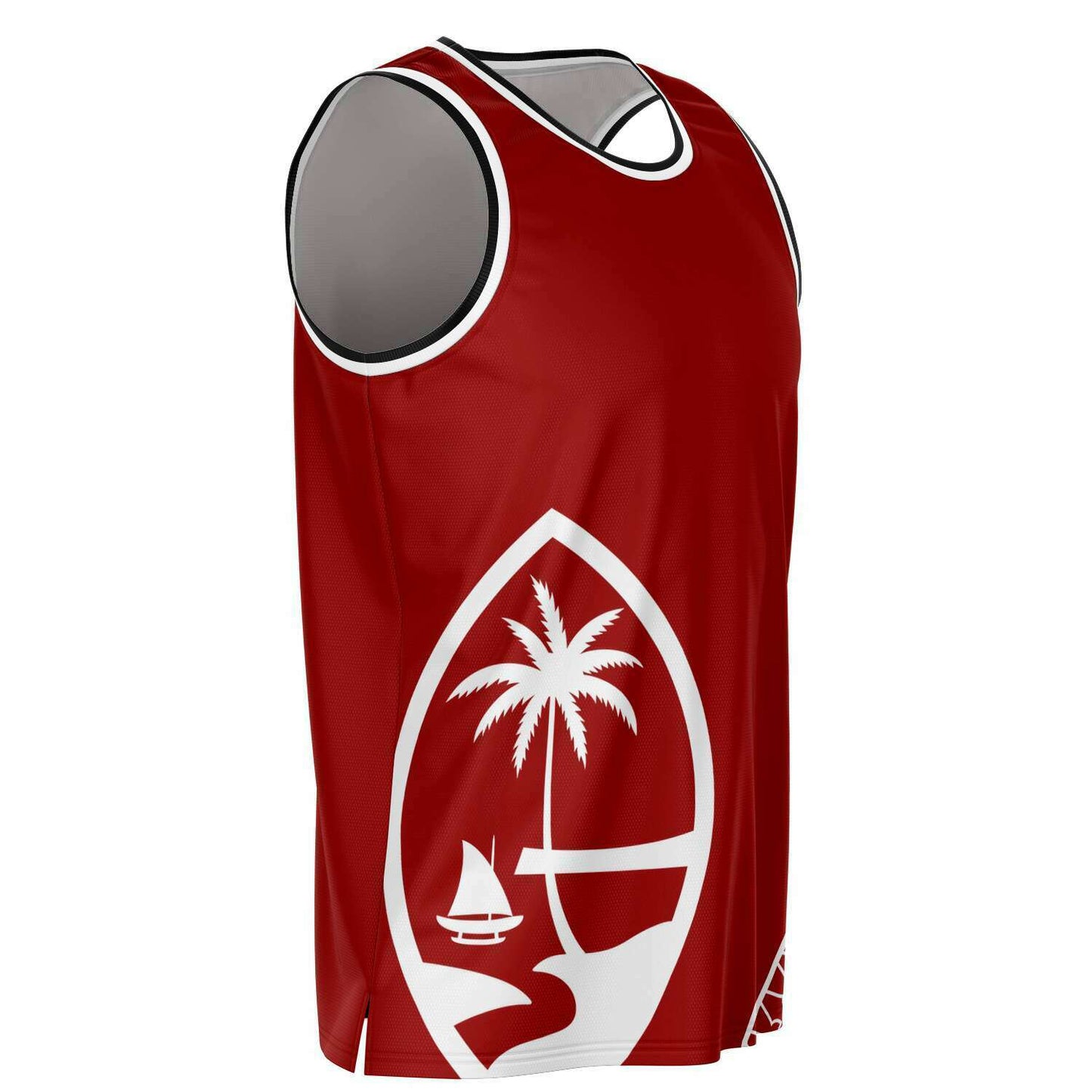 Guam Seal Tribal Red Basketball Jersey