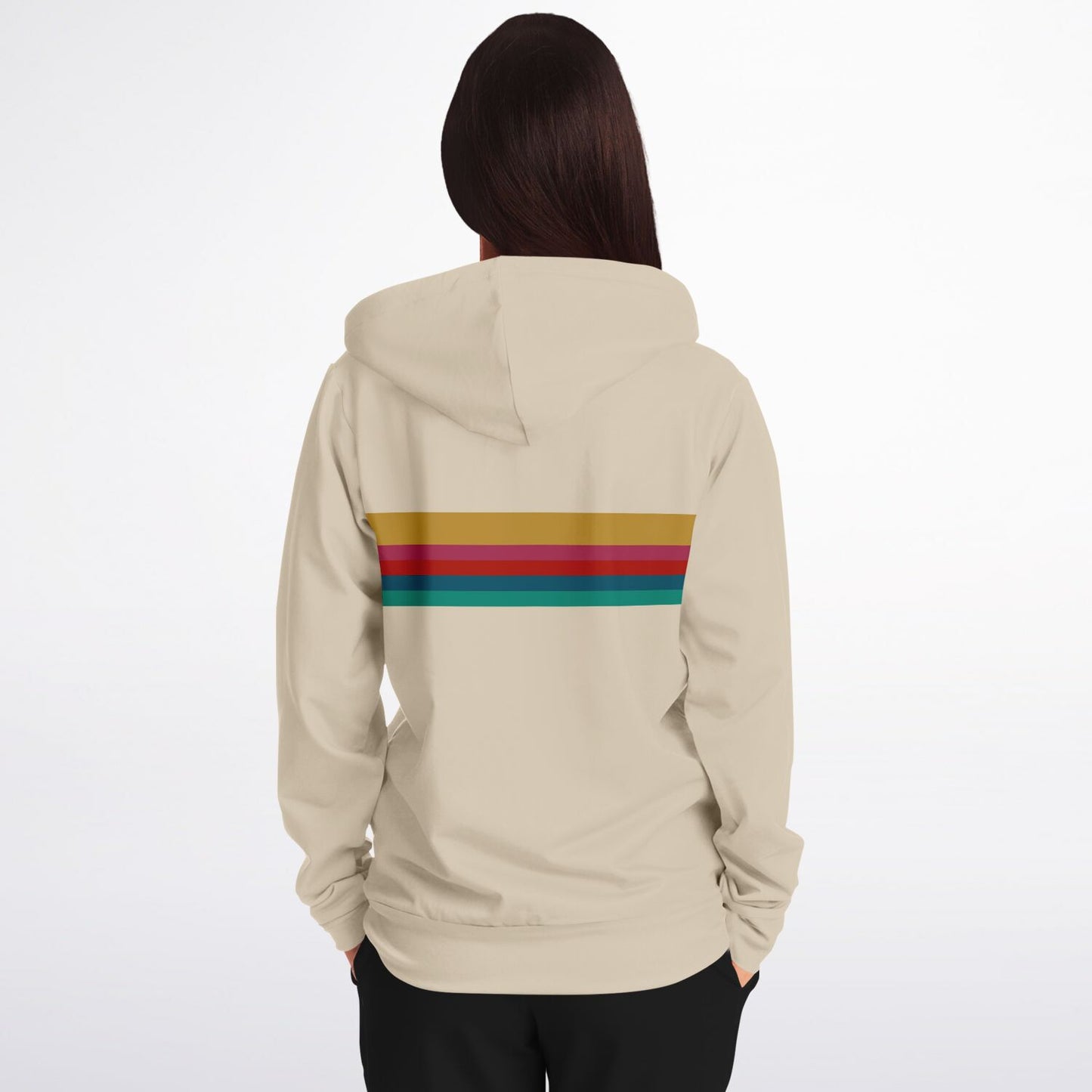 Hafa Adai Retro Rainbow Guam CNMI Zip Hoodie Jacket