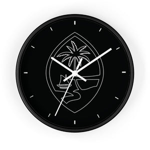 Guam Seal Minimalist Black Wall Clock