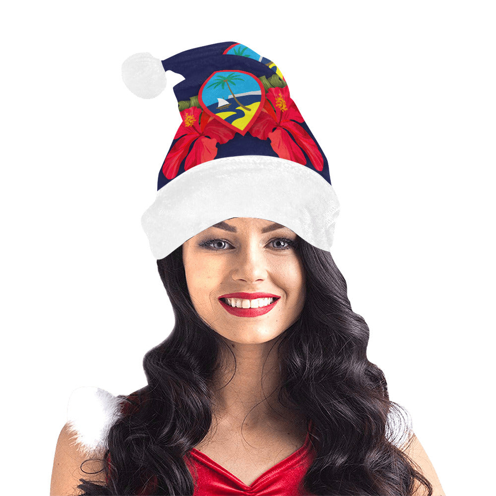 Guam Seal Hibiscus Paradise Santa Hat