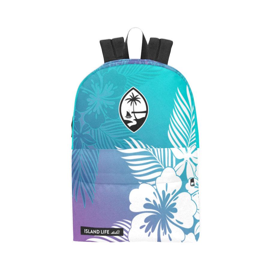 Guam Tropical Hibiscus Teal Purple Classic Backpack