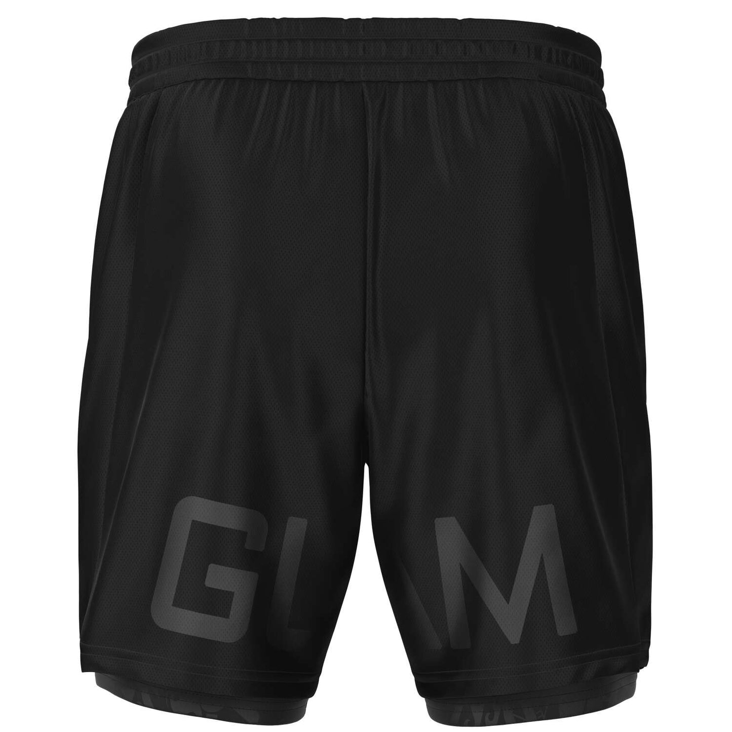 Guam Tribal Layer Black 2-in-1 Phone Pocket Active Shorts