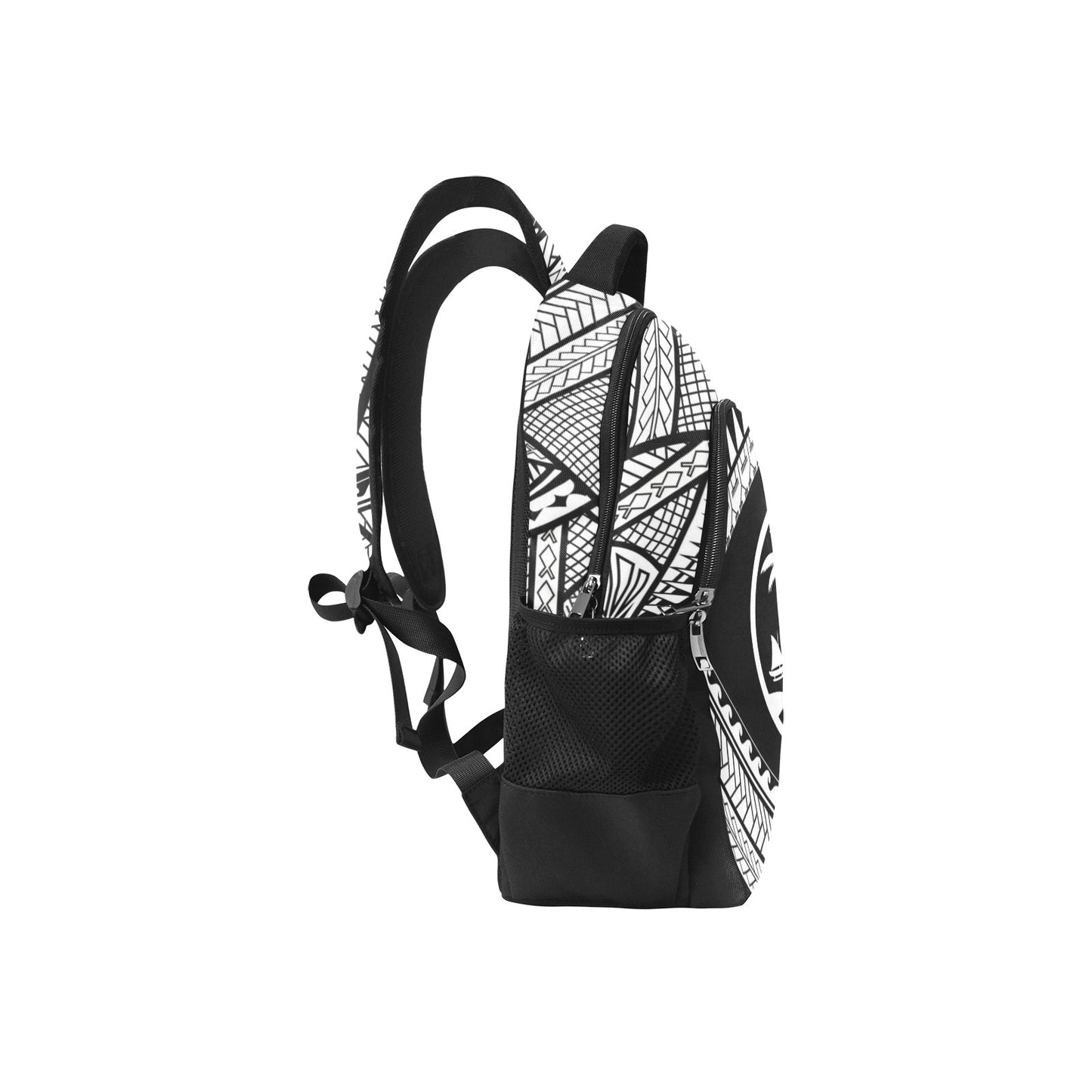 Guahan Tribal Black and White Multifunctional Backpack