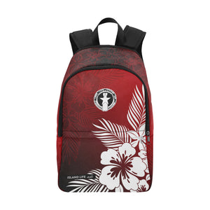 CNMI Tropical Hibiscus Red Laptop Backpack