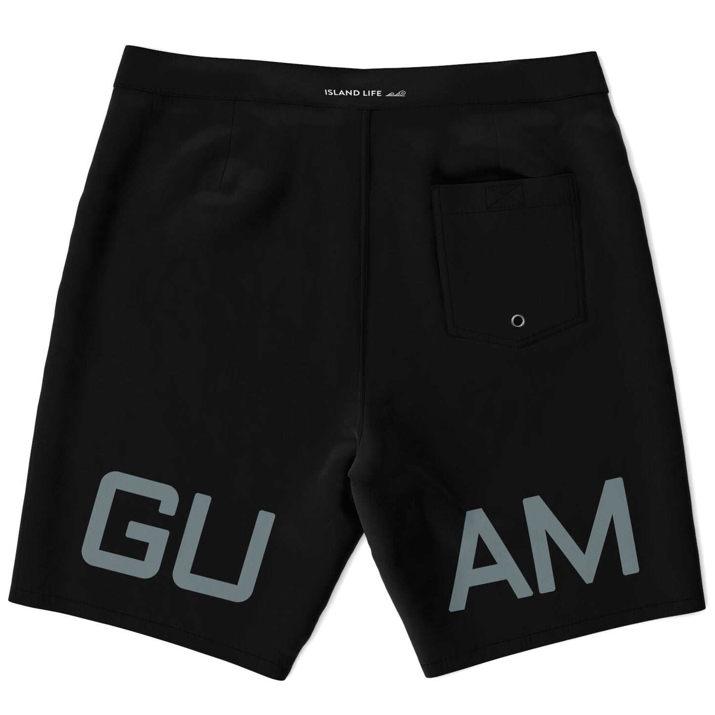 Guam Seal Mens Black Board Shorts