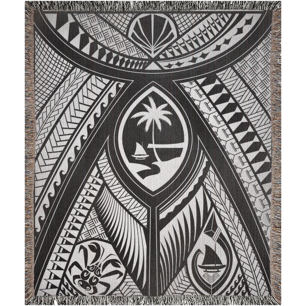 Guahan Modern Tribal Guam Island Woven Blanket