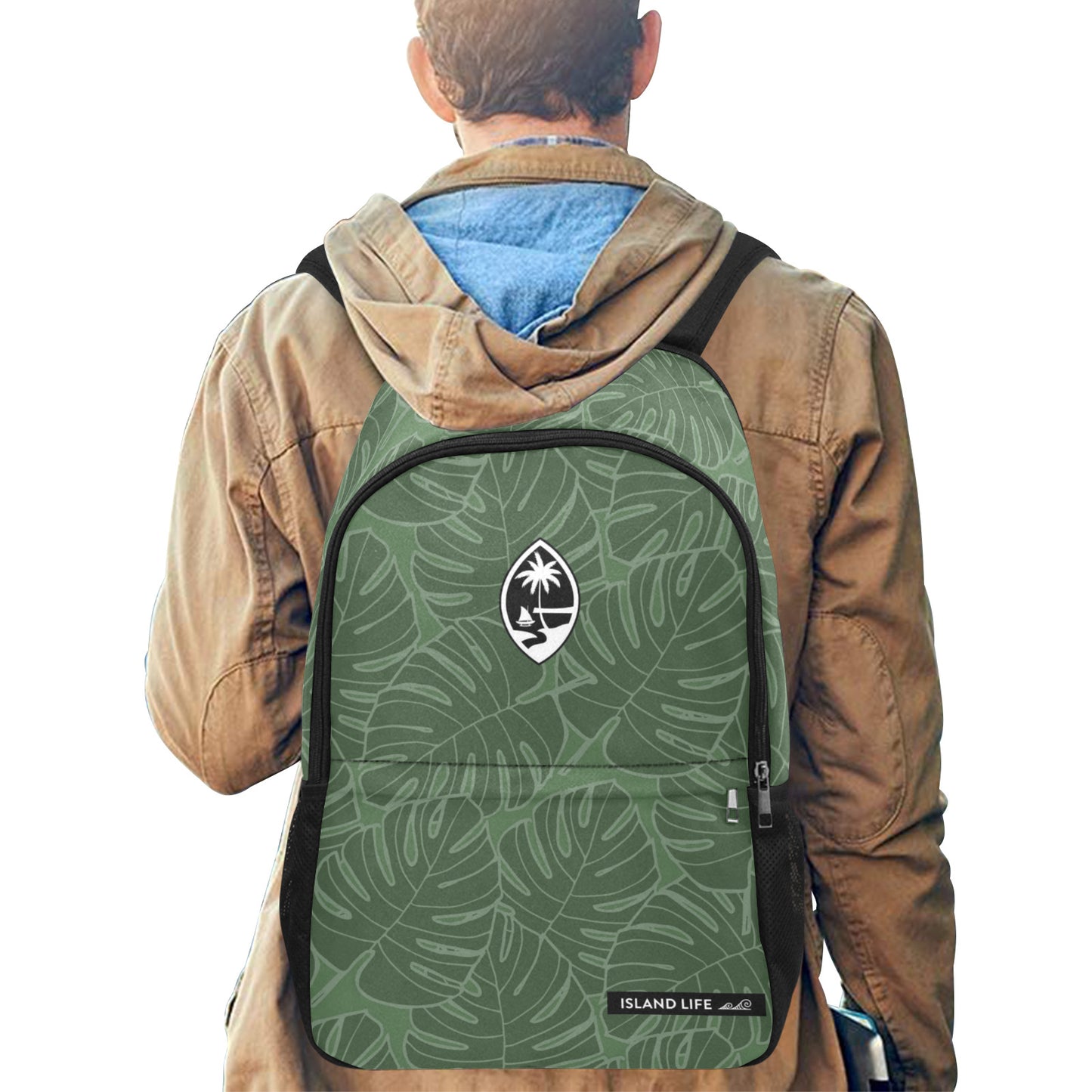 Guam Monstera Laptop Side Pockets Backpack