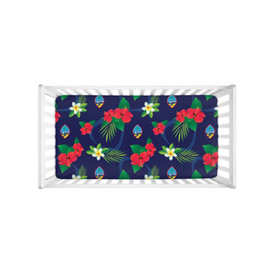 Guam Flag Flowers Baby Crib Sheet