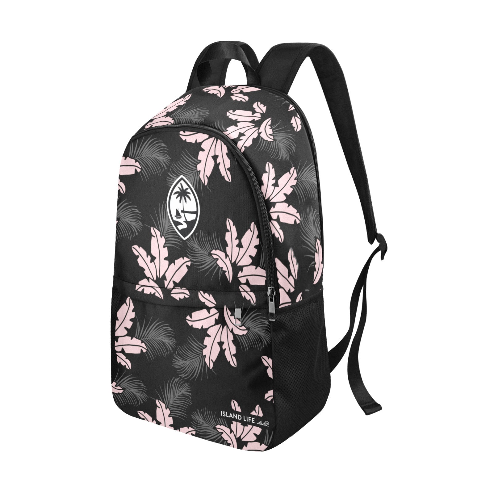 Guam Banana Coconut Laptop Side Pockets Black Backpack