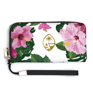Guam Hibiscus Fuchsia Women’s Long Wallet Wristlet