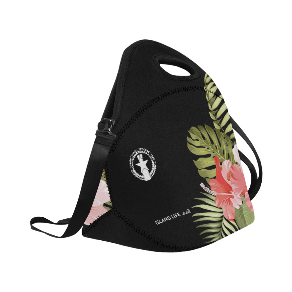 CNMI Pink Hibiscus Neoprene Lunch Bag Large