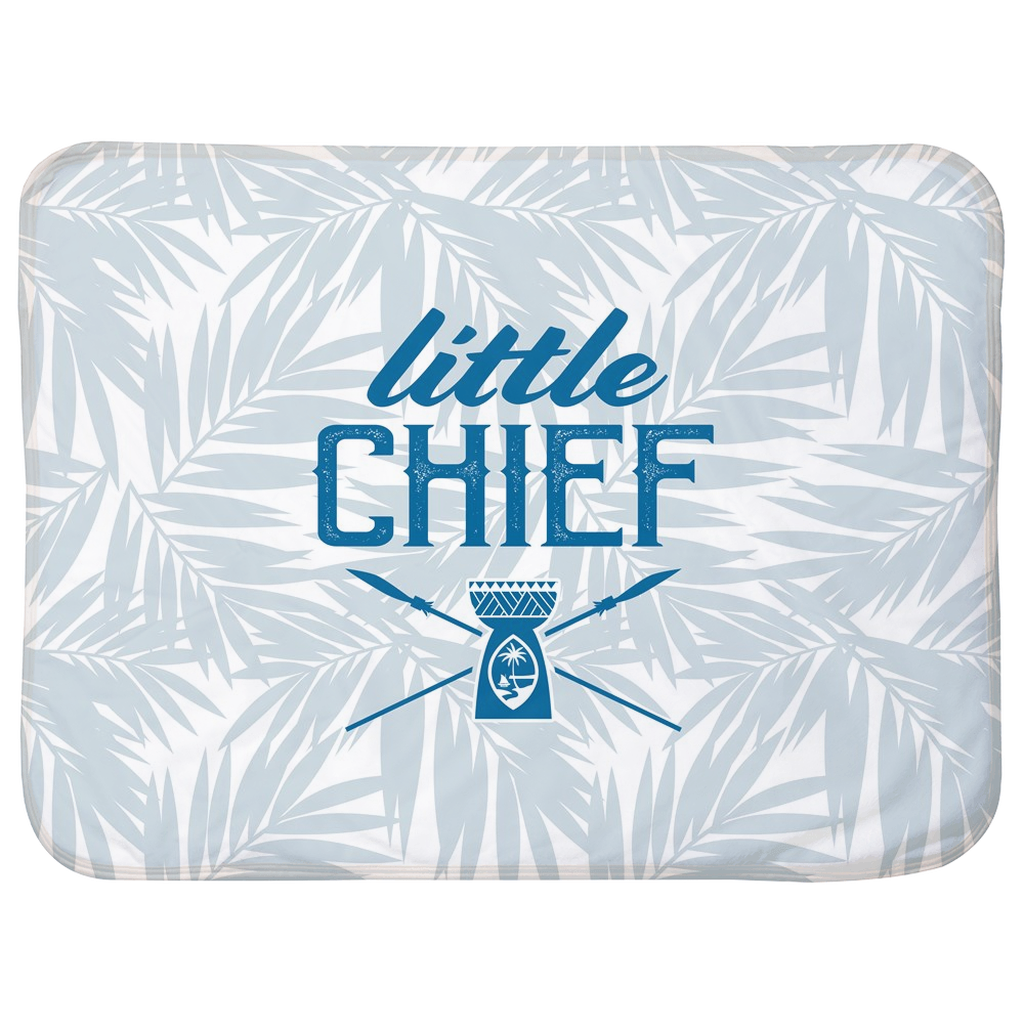 Little Chief Guam Light Blue Baby Sherpa Blanket