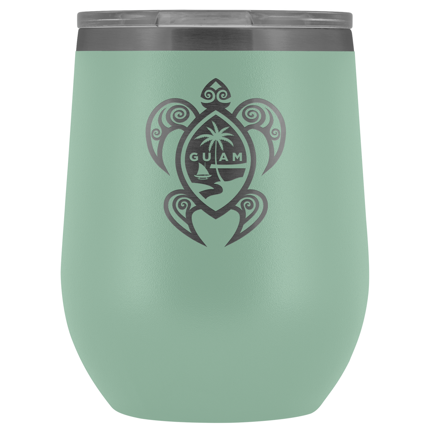 Guam Seal Turtle Wine Tumbler