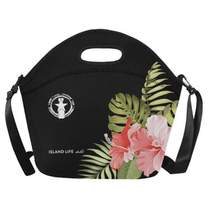 CNMI Pink Hibiscus Neoprene Lunch Bag Large