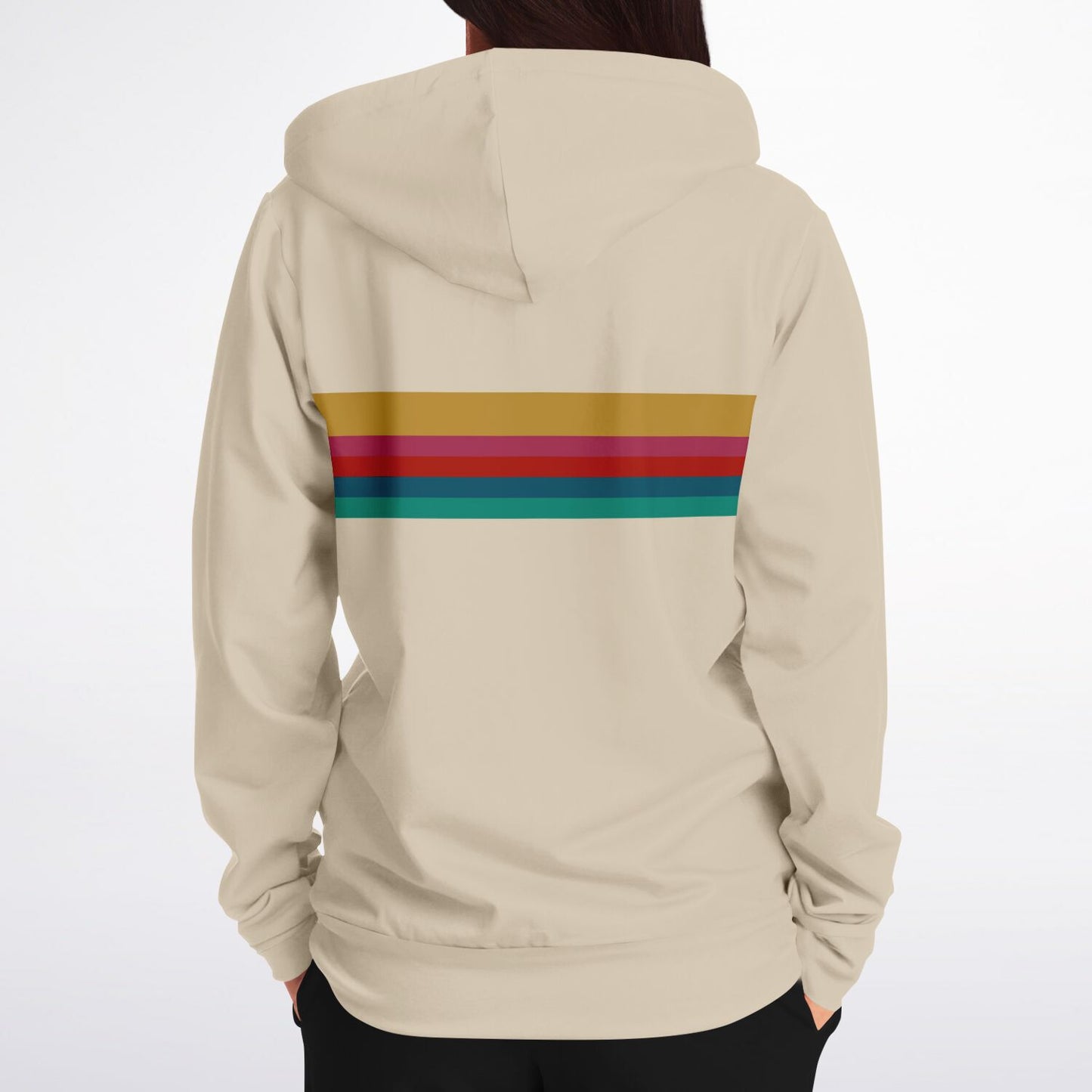 Hafa Adai Retro Rainbow Guam CNMI Zip Hoodie Jacket