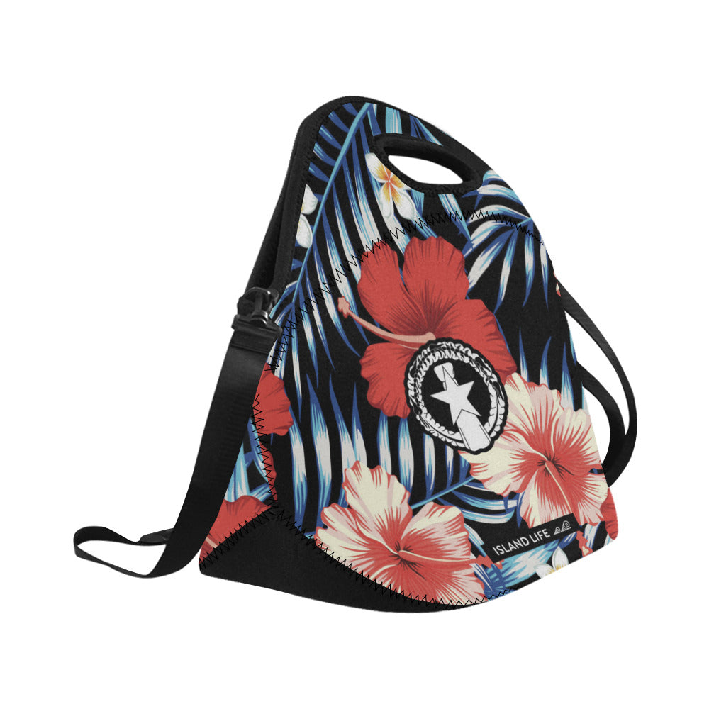 CNMI Tropical Floral Neoprene Lunch Bag Large