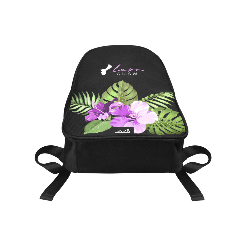 Love Guam Purple Hibiscus Preschool Backpack