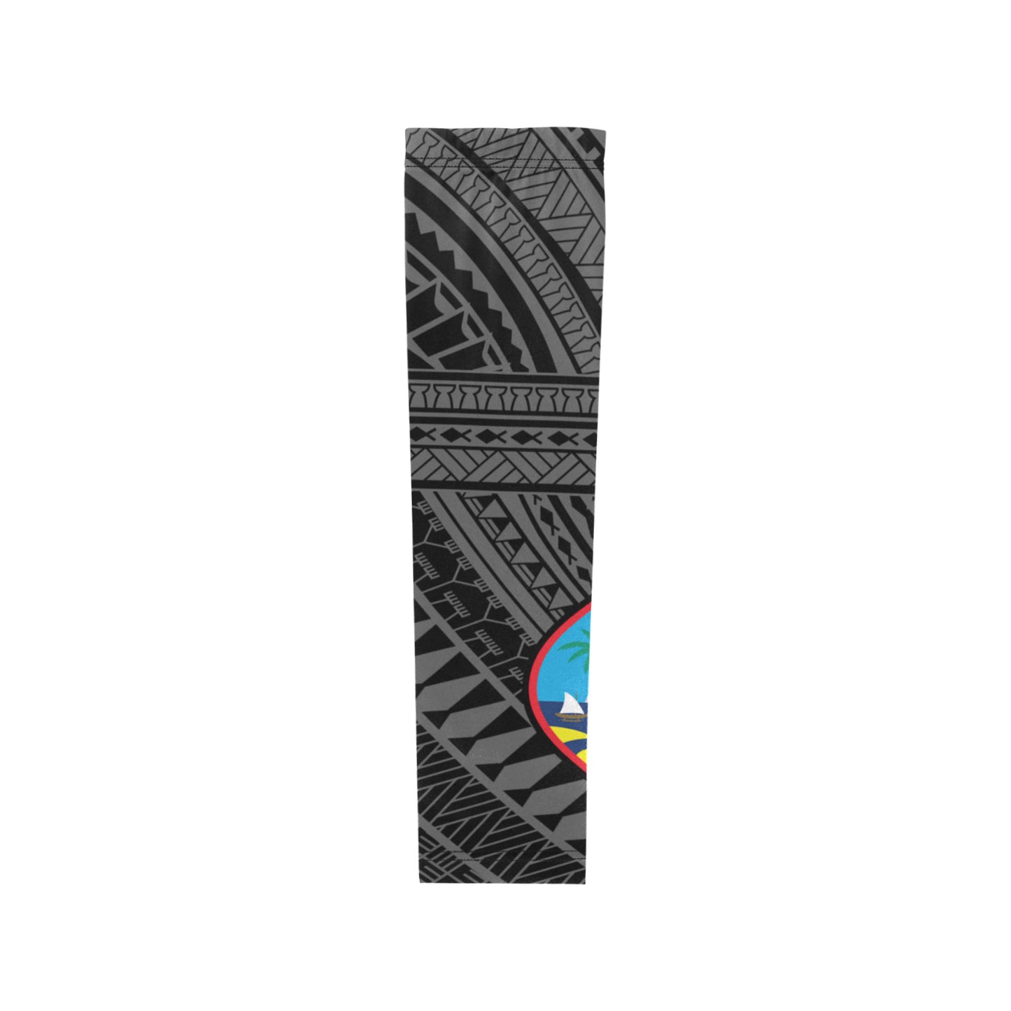 Guam Seal Tribal Gray Arm Sleeves (Set of 2)