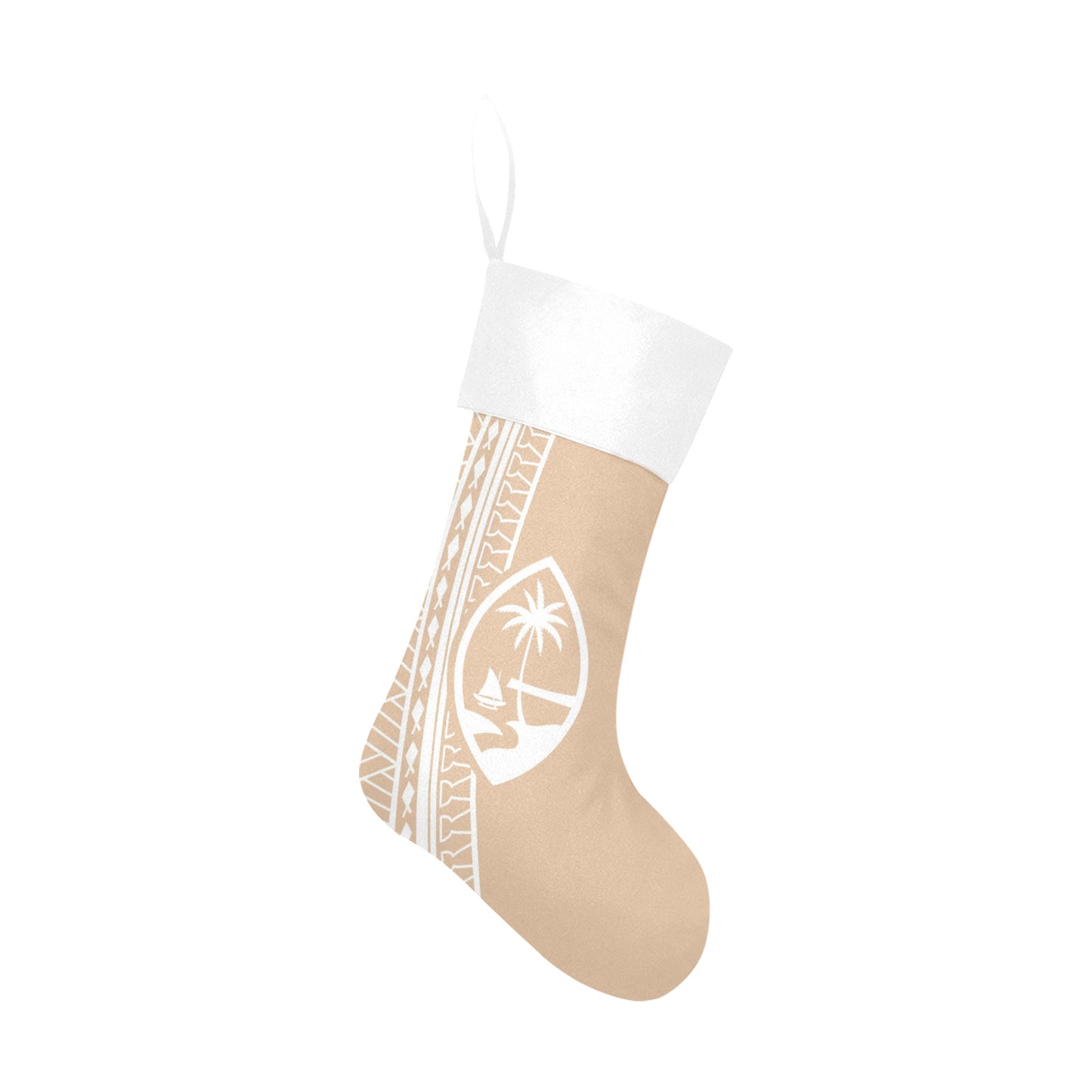 Guam Seal Tribal Tan Christmas Stocking Christmas Stocking