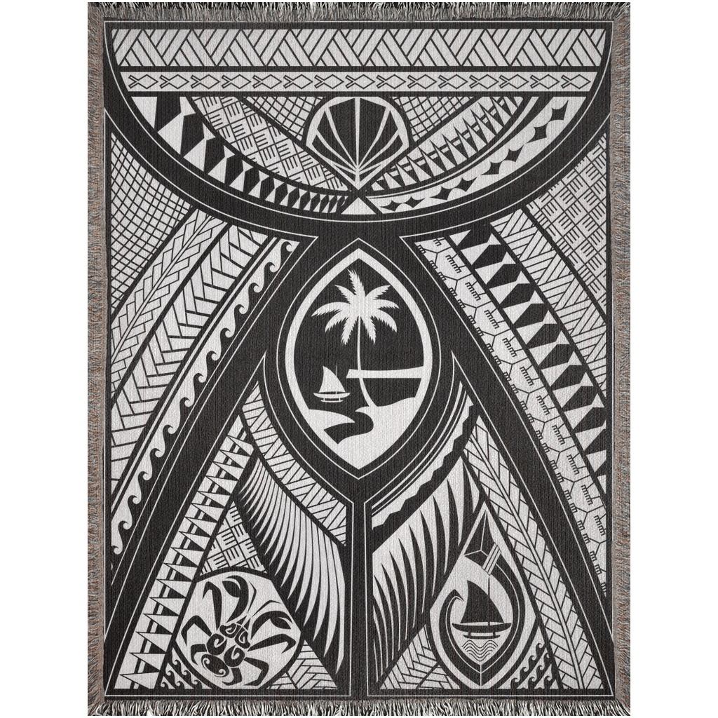 Guahan Modern Tribal Guam Island Woven Blanket